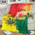 Ghana Republic Day Blanket Black Star Square With Coat Of Arms