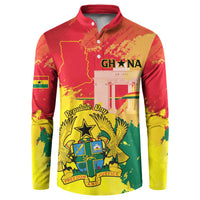 Personalized Ghana Republic Day Button Sweatshirt Black Star Square With Coat Of Arms