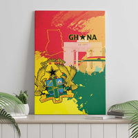 Ghana Republic Day Canvas Wall Art Black Star Square With Coat Of Arms