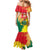 Personalized Ghana Republic Day Family Matching Mermaid Dress and Hawaiian Shirt Black Star Square With Coat Of Arms