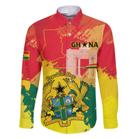 Personalized Ghana Republic Day Family Matching Short Sleeve Bodycon Dress and Hawaiian Shirt Black Star Square With Coat Of Arms