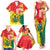 Personalized Ghana Republic Day Family Matching Tank Maxi Dress and Hawaiian Shirt Black Star Square With Coat Of Arms