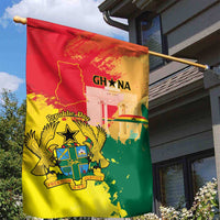 Ghana Republic Day Garden Flag Black Star Square With Coat Of Arms