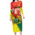 Personalized Ghana Republic Day Long Sleeve Bodycon Dress Black Star Square With Coat Of Arms