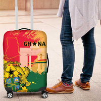 Ghana Republic Day Luggage Cover Black Star Square With Coat Of Arms