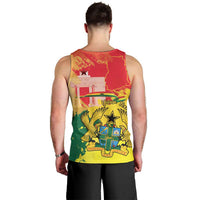 Personalized Ghana Republic Day Men Tank Top Black Star Square With Coat Of Arms