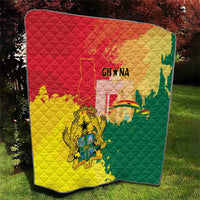 Ghana Republic Day Quilt Black Star Square With Coat Of Arms