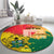 Ghana Republic Day Round Carpet Black Star Square With Coat Of Arms