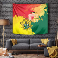 Ghana Republic Day Tapestry Black Star Square With Coat Of Arms
