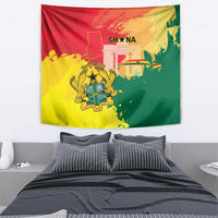 Ghana Republic Day Tapestry Black Star Square With Coat Of Arms