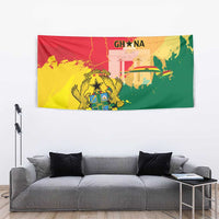 Ghana Republic Day Tapestry Black Star Square With Coat Of Arms
