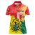 Personalized Ghana Republic Day Women Polo Shirt Black Star Square With Coat Of Arms