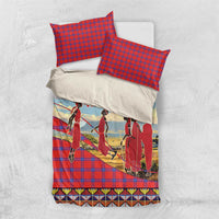 Kenya Adumu Dance Bedding Set Maasai Shuka Pattern - Kenyan Safari