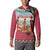 Kenya Adumu Dance Button Sweatshirt Maasai Shuka Pattern - Kenyan Safari