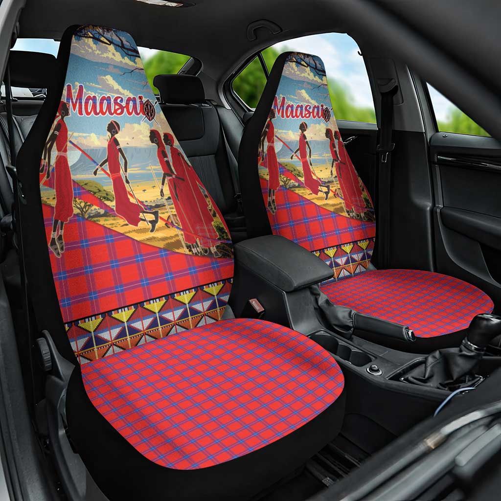 Kenya Adumu Dance Car Seat Cover Maasai Shuka Pattern - Kenyan Safari