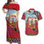 Kenya Adumu Dance Couples Matching Off Shoulder Maxi Dress and Hawaiian Shirt Maasai Shuka Pattern - Kenyan Safari