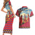 Kenya Adumu Dance Couples Matching Short Sleeve Bodycon Dress and Hawaiian Shirt Maasai Shuka Pattern - Kenyan Safari
