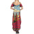 Kenya Adumu Dance Family Matching Summer Maxi Dress and Hawaiian Shirt Maasai Shuka Pattern - Kenyan Safari