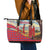 Kenya Adumu Dance Leather Tote Bag Maasai Shuka Pattern - Kenyan Safari