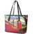 Kenya Adumu Dance Leather Tote Bag Maasai Shuka Pattern - Kenyan Safari