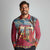 Kenya Adumu Dance Long Sleeve Polo Shirt Maasai Shuka Pattern - Kenyan Safari