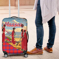 Kenya Adumu Dance Luggage Cover Maasai Shuka Pattern - Kenyan Safari