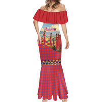 Kenya Adumu Dance Mermaid Dress Maasai Shuka Pattern - Kenyan Safari