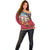 Kenya Adumu Dance Off Shoulder Sweater Maasai Shuka Pattern - Kenyan Safari