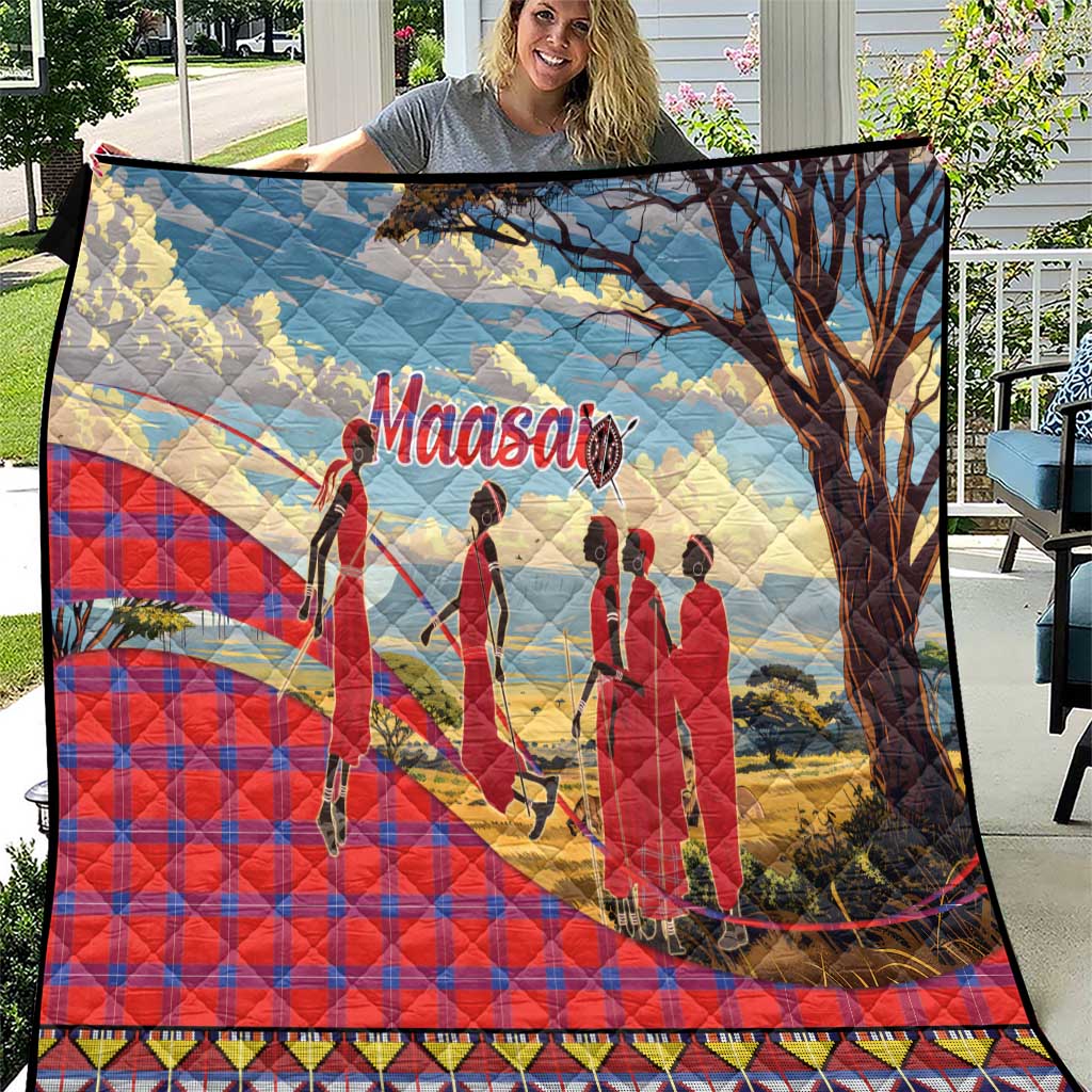 Kenya Adumu Dance Quilt Maasai Shuka Pattern - Kenyan Safari