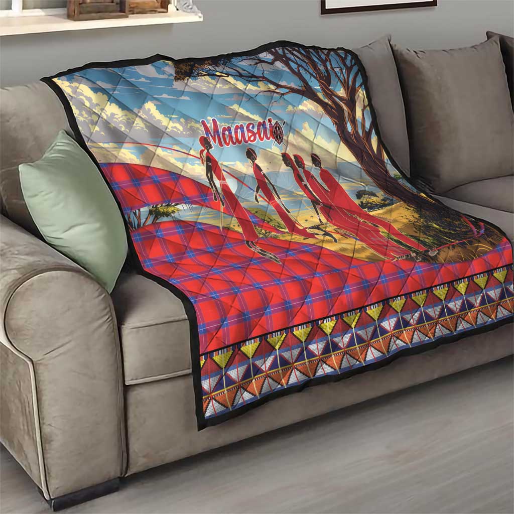 Kenya Adumu Dance Quilt Maasai Shuka Pattern - Kenyan Safari