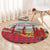 Kenya Adumu Dance Round Carpet Maasai Shuka Pattern - Kenyan Safari