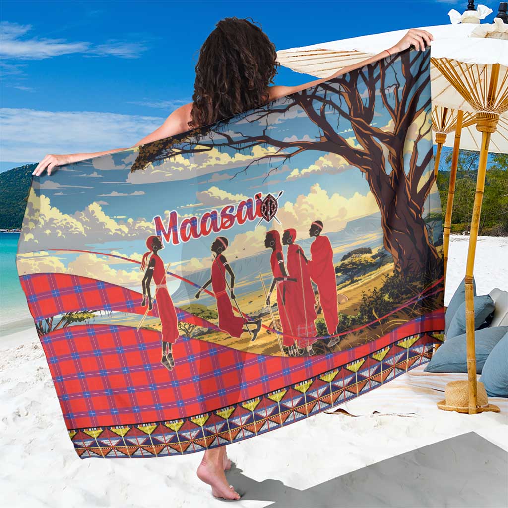 Kenya Adumu Dance Sarong Maasai Shuka Pattern - Kenyan Safari