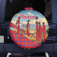 Kenya Adumu Dance Spare Tire Cover Maasai Shuka Pattern - Kenyan Safari