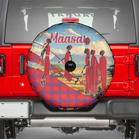 Kenya Adumu Dance Spare Tire Cover Maasai Shuka Pattern - Kenyan Safari