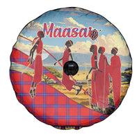 Kenya Adumu Dance Spare Tire Cover Maasai Shuka Pattern - Kenyan Safari
