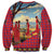 Kenya Adumu Dance Sweatshirt Maasai Shuka Pattern - Kenyan Safari