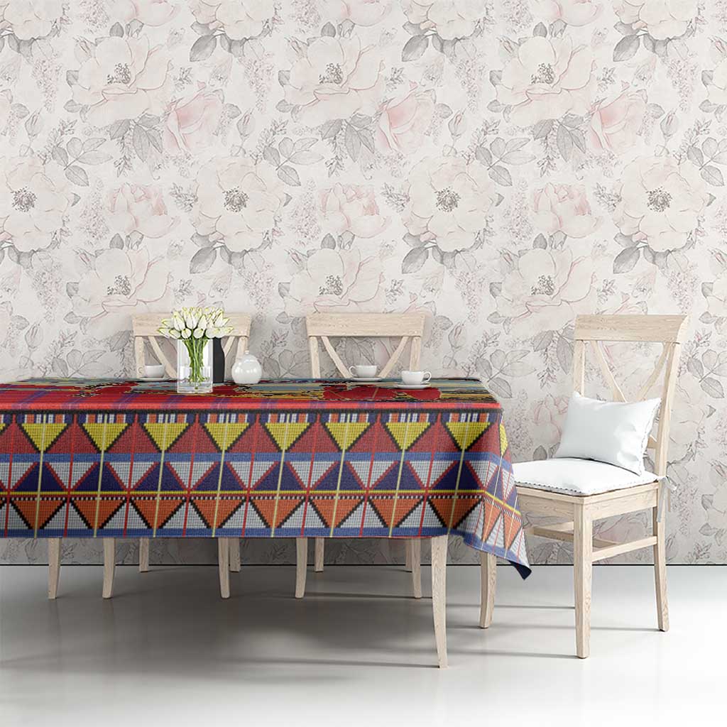 Kenya Adumu Dance Tablecloth Maasai Shuka Pattern - Kenyan Safari