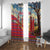 Kenya Adumu Dance Window Curtain Maasai Shuka Pattern - Kenyan Safari