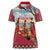 Kenya Adumu Dance Women Polo Shirt Maasai Shuka Pattern - Kenyan Safari