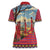 Kenya Adumu Dance Women Polo Shirt Maasai Shuka Pattern - Kenyan Safari
