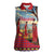 Kenya Adumu Dance Women Sleeveless Polo Shirt Maasai Shuka Pattern - Kenyan Safari