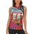 Kenya Adumu Dance Women Sleeveless Polo Shirt Maasai Shuka Pattern - Kenyan Safari