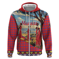 Kenya Adumu Dance Zip Hoodie Maasai Shuka Pattern - Kenyan Safari