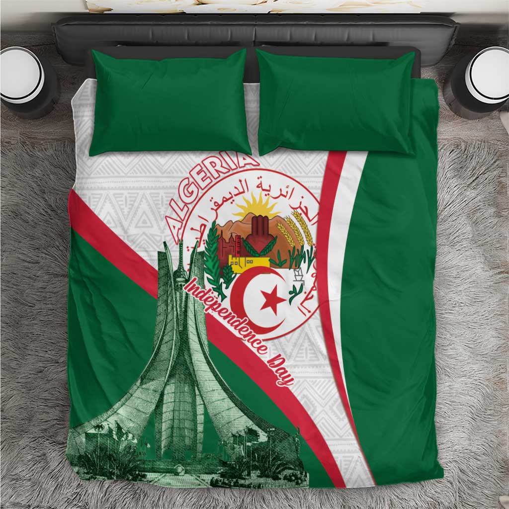 Happy Algeria Independence Day Bedding Set Maqam Echahid Coat Of Arms