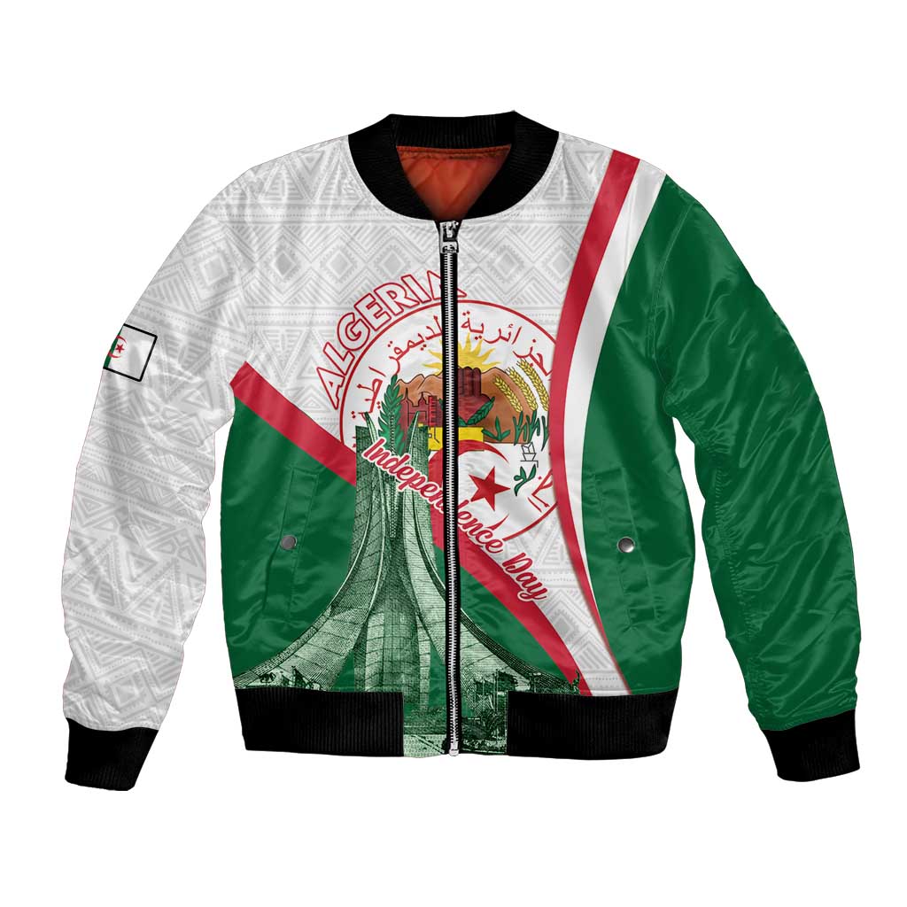 Happy Algeria Independence Day Bomber Jacket Maqam Echahid Coat Of Arms