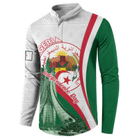Happy Algeria Independence Day Button Sweatshirt Maqam Echahid Coat Of Arms