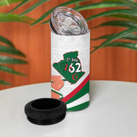 Happy Algeria Independence Day 4 in 1 Can Cooler Tumbler Maqam Echahid Coat Of Arms