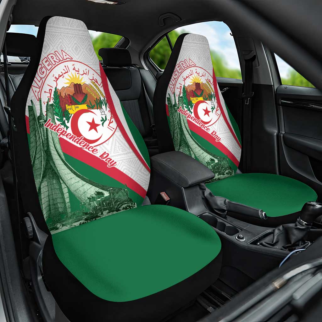 Happy Algeria Independence Day Car Seat Cover Maqam Echahid Coat Of Arms
