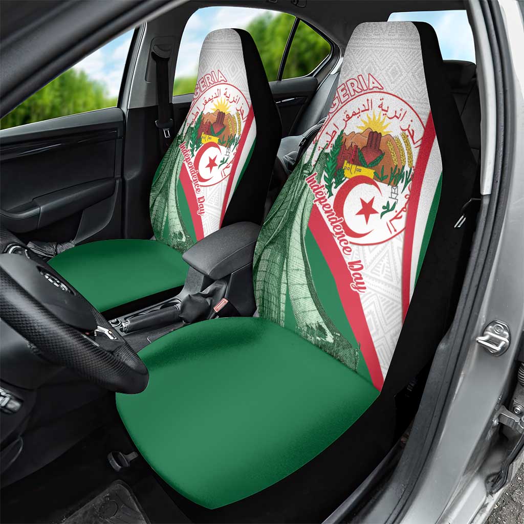 Happy Algeria Independence Day Car Seat Cover Maqam Echahid Coat Of Arms