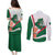 Happy Algeria Independence Day Couples Matching Puletasi and Long Sleeve Button Shirt Maqam Echahid Coat Of Arms